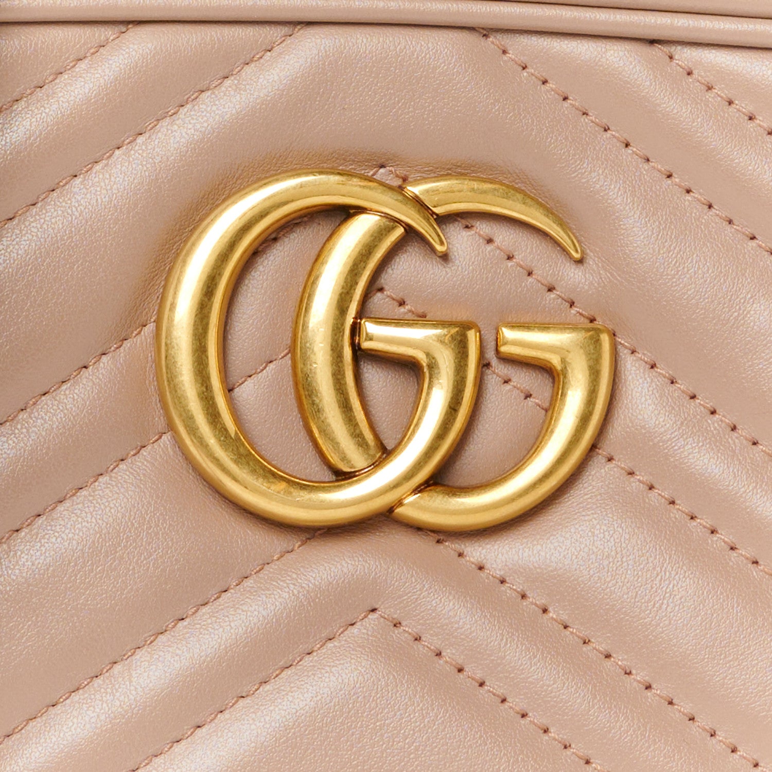 Gucci Calfskin Matelasse Small GG Marmont Chain Shoulder Bag Porcelain Rose 9 of 12