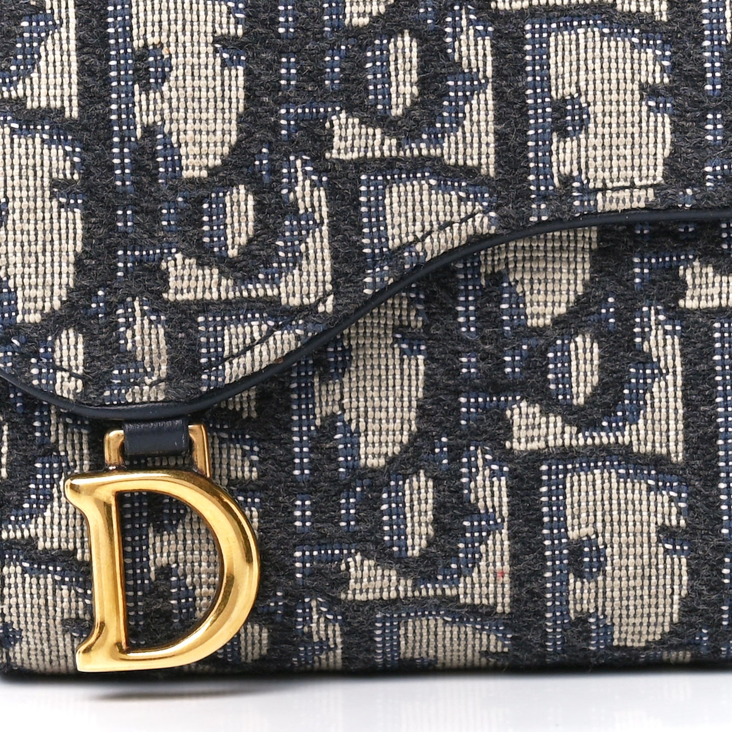 Oblique Saddle Lotus Wallet Blue