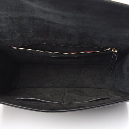 Valentino Garavani Pebbled Calfskin Medium Glam Lock Rockstud Flap Black 5 of 9
