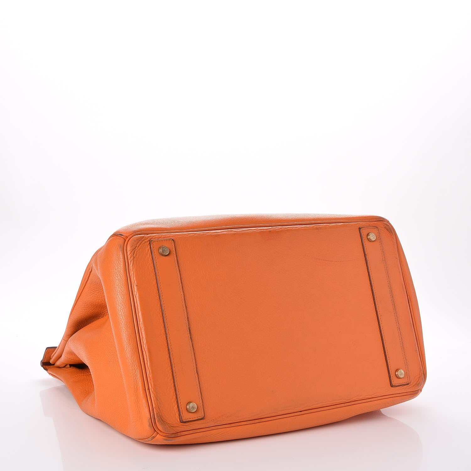 Hermes Taurillon Clemence HAC Birkin 40 Orange 5 of 33