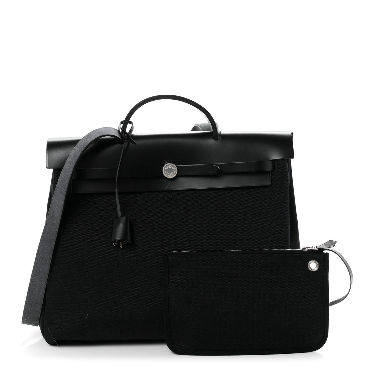 Hermes Toile Vache Hunter Herbag Zip 39 MM Black 2 of 10