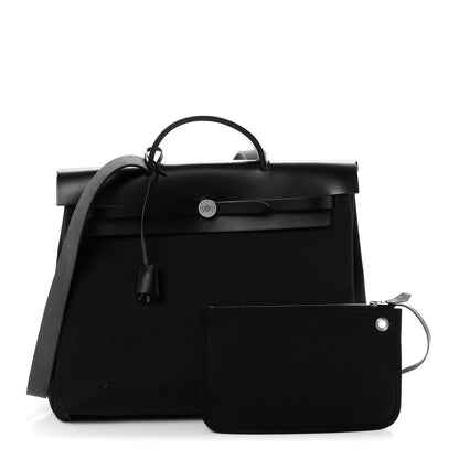 Hermes Toile Vache Hunter Herbag Zip 39 MM Black 2 of 10