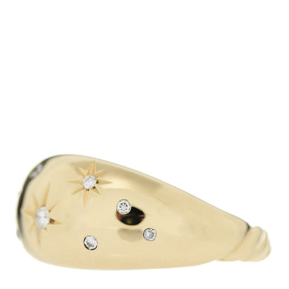 David Yurman 18K Yellow Gold Diamond 11mm Pure Form Ring 54 6.75 3 of 5