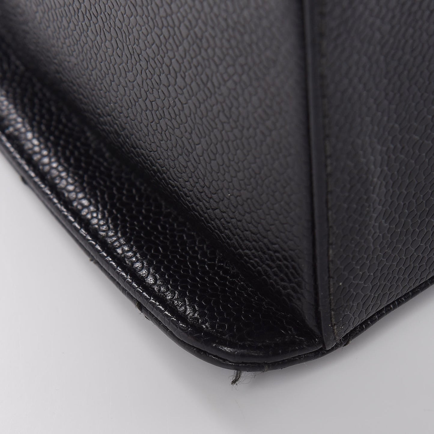 Caviar Quilted Flap Shoulder Bag Black