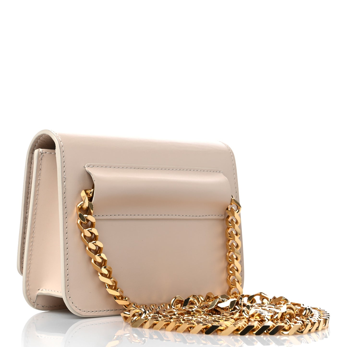 Calfskin TB Chain Belt Bag Rose Beige