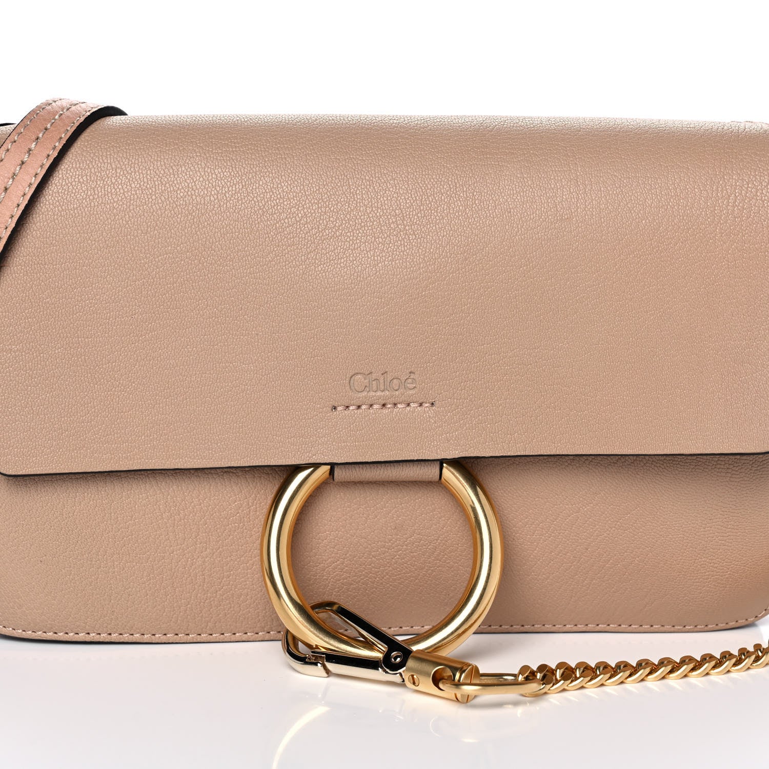 Chloe Goatskin Small Faye Shoulder Bag Biscotti Beige 7 of 9