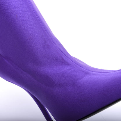 Balenciaga Spandex Pointed Toe Knife Thigh High Boots 35 Violet 9 of 11