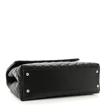 Chanel Caviar Quilted Medium Coco Handle Flap Black 3 of 8