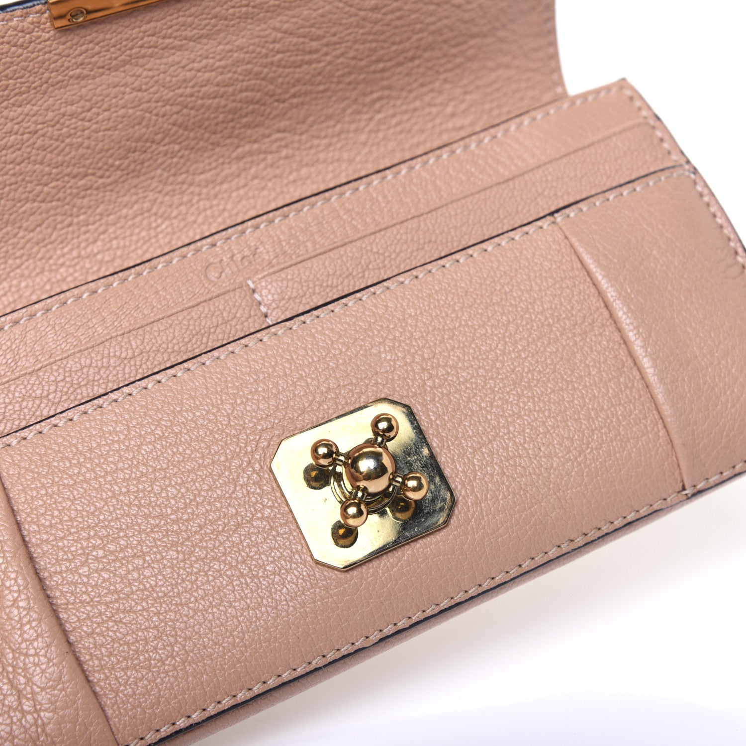 Chloe Goatskin Elsie Long Wallet Gingerbread 11 of 14