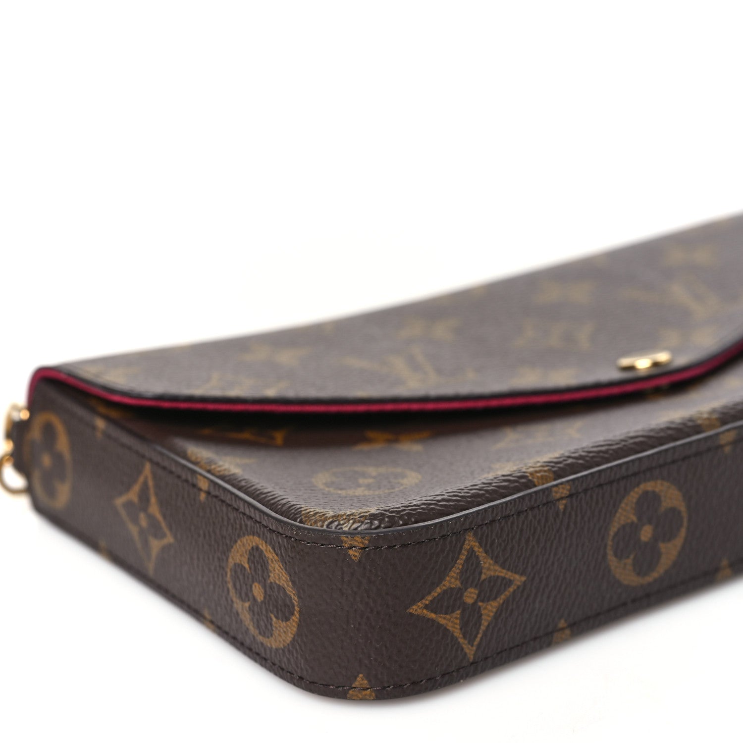 Louis Vuitton Monogram Pochette Felicie Chain Wallet Fuchsia 9 of 11