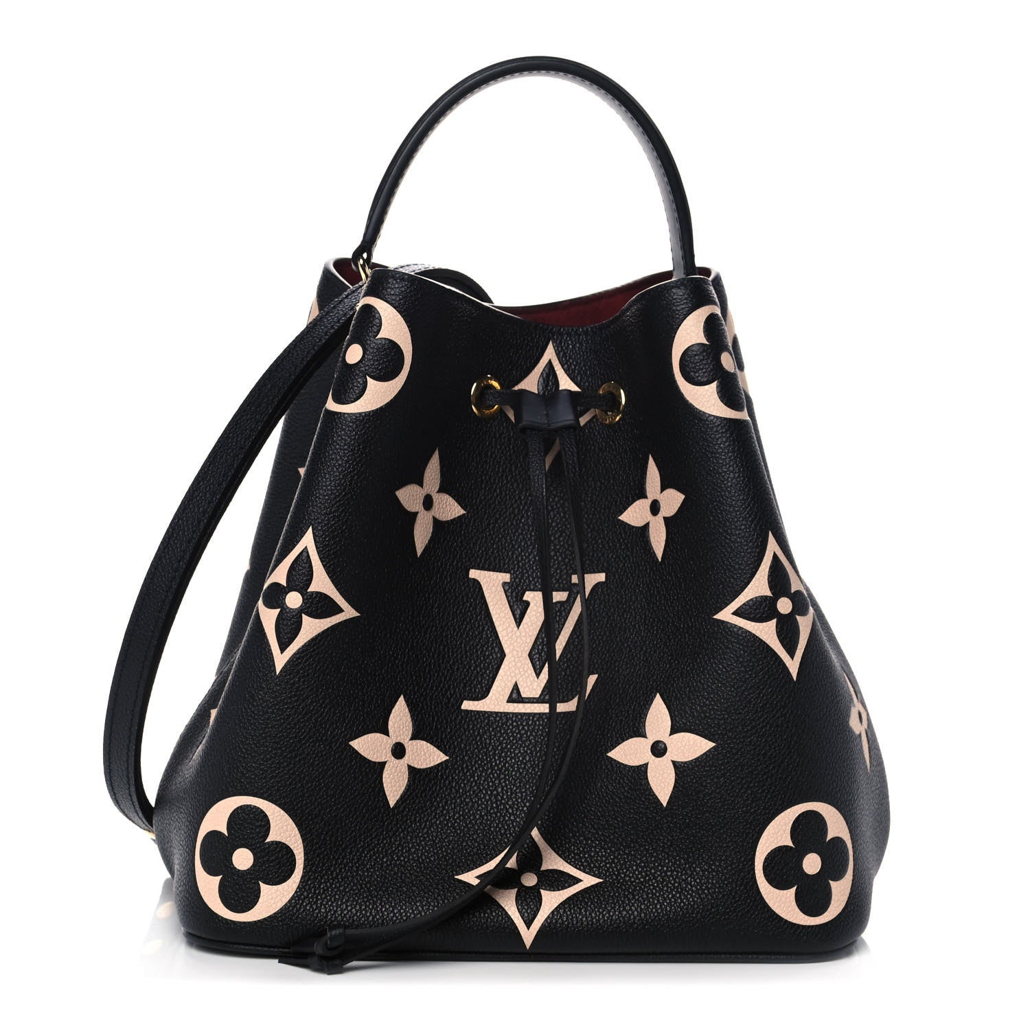 Louis Vuitton Empreinte Monogram Giant Neonoe MM Black Beige 1 of 11