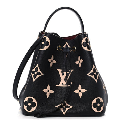 Louis Vuitton Empreinte Monogram Giant Neonoe MM Black Beige 1 of 11