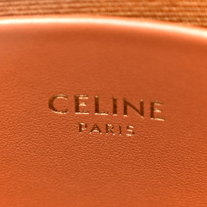 Celine Canvas Calfskin Triomphe Teen Honorine Bag Tan 6 of 11