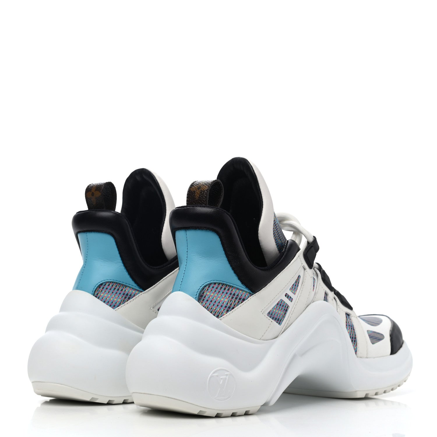Louis Vuitton Calfskin Nylon LV Pop Archlight Sneaker 39 Blue 3 of 4