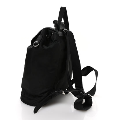 Prada Nylon Vela Saffiano Small Cinch Backpack Black 3 of 11