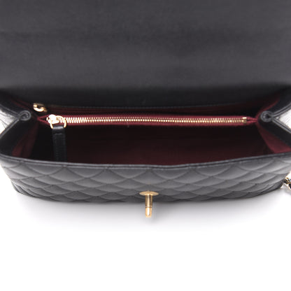 Chanel Caviar Quilted Small Coco Handle Flap Black 5 of 14