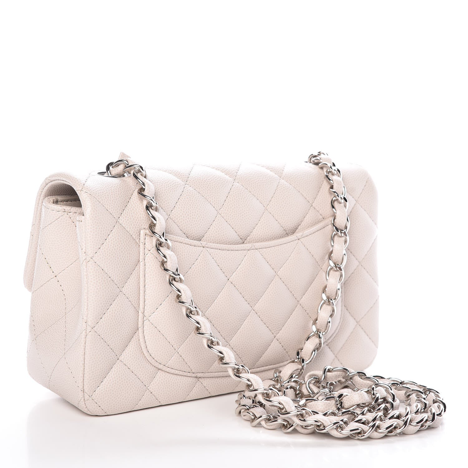 Chanel Caviar Quilted Mini Rectangular Flap Ivory 3 of 10