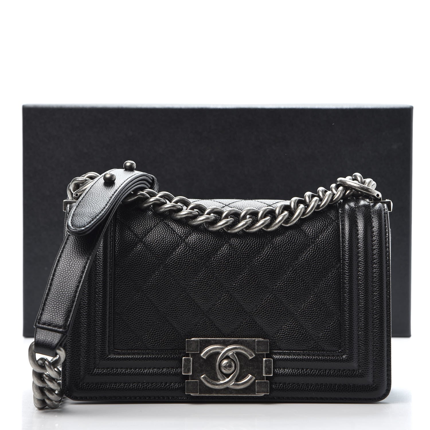 Chanel Caviar Quilted Small Boy Flap Black 11 of 11