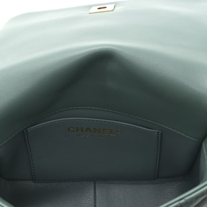 Chanel Lambskin Quilted Mini Chain Rows Flap  Green 5 of 10