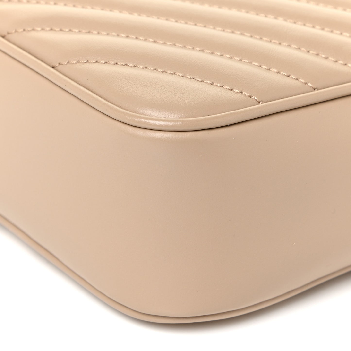 Calfskin Matelasse Monogram Lou Camera Bag Ivory Natural