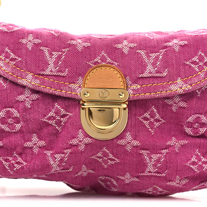 Louis Vuitton Monogram Denim Mini Pleaty Fuchsia 6 of 10