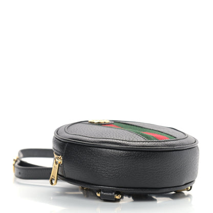 Gucci Grained Calfskin Web Mini Ophidia Round Backpack Black 3 of 10