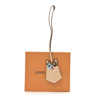 Louis Vuitton Vachetta Reverse Monogram LV Dog Bag Charm Cream 4 of 4