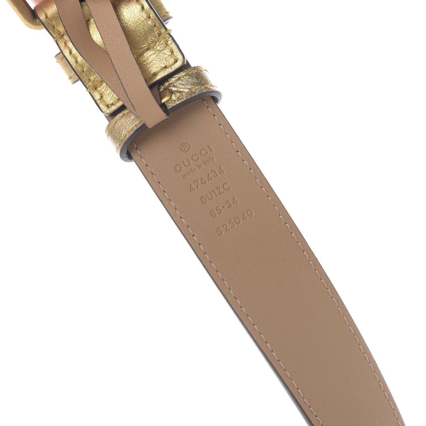Metallic Nappa Matelasse Heart GG Marmont Belt Bag 85 34 Oro Vecchio Rosa