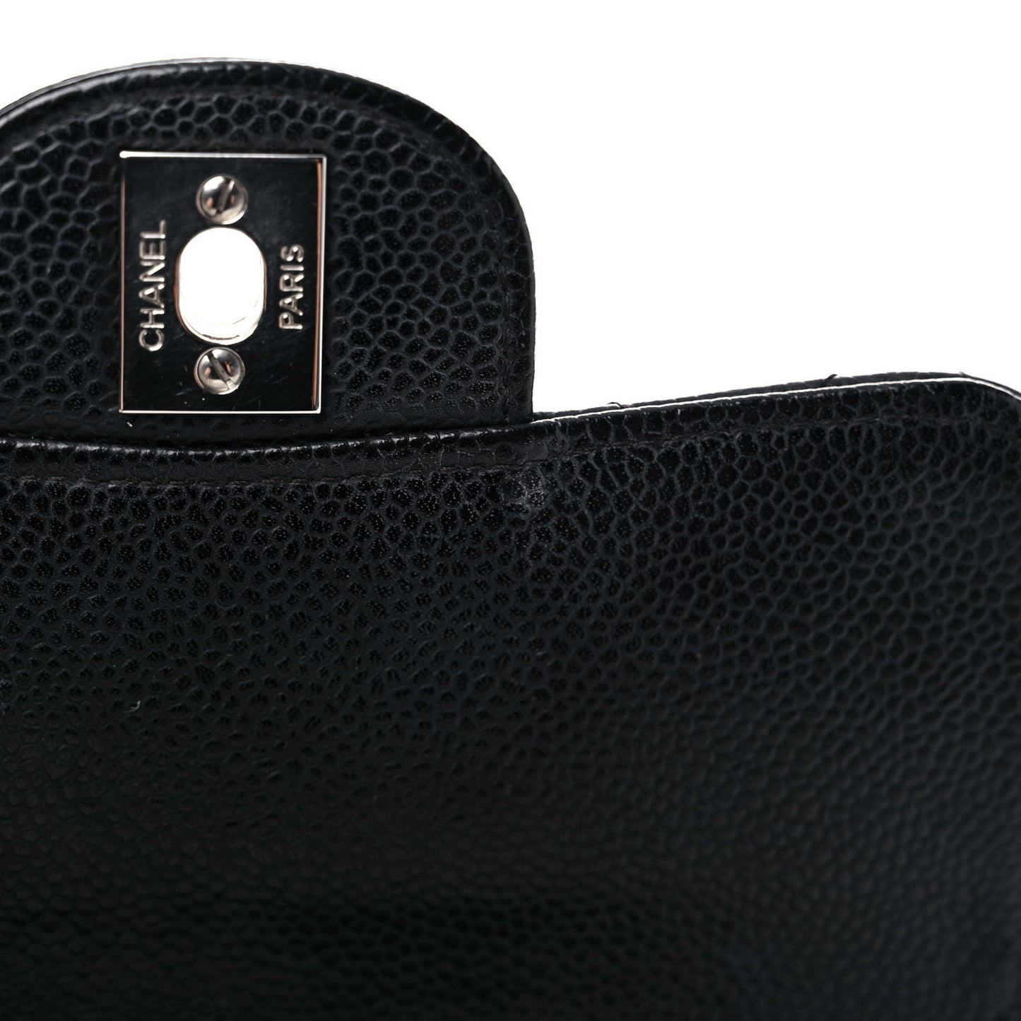 Caviar Quilted Mini Square Flap Black