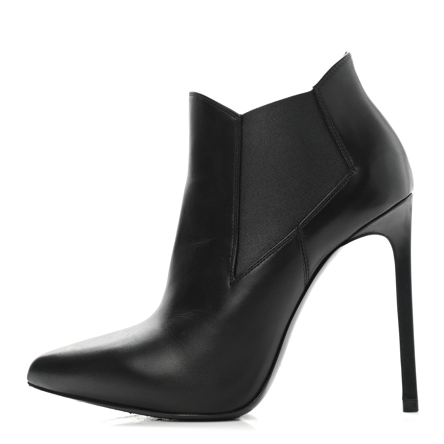 Saint Laurent Calfskin Classic Paris Ela 110 Ankle Boots 36 Black 1 of 9