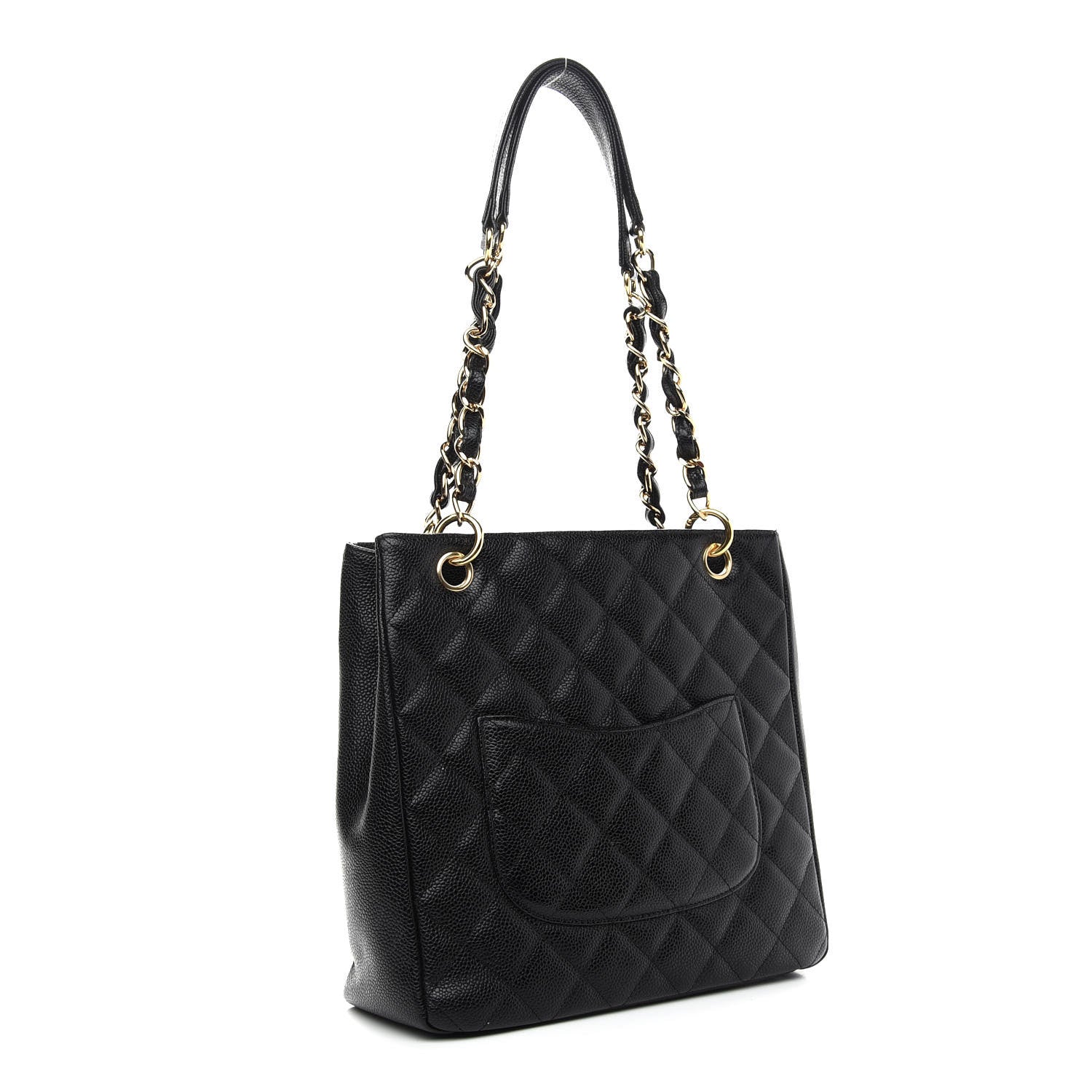 Chanel Caviar Quilted Petit Shopping Tote PST Black 3 of 9
