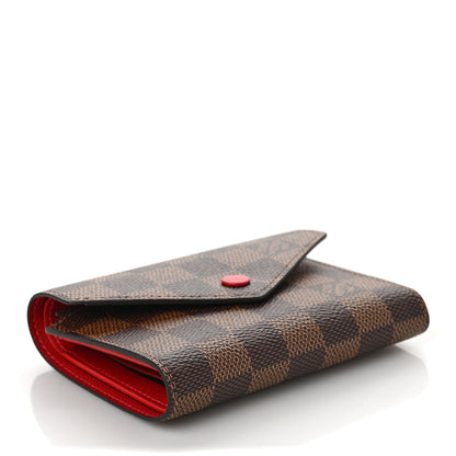 Louis Vuitton Damier Ebene Victorine Wallet Red 4 of 6