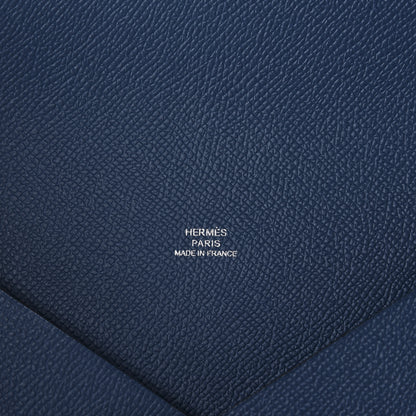 Hermes Epsom Calvi Pouch Bleu Agate Black 9 of 10