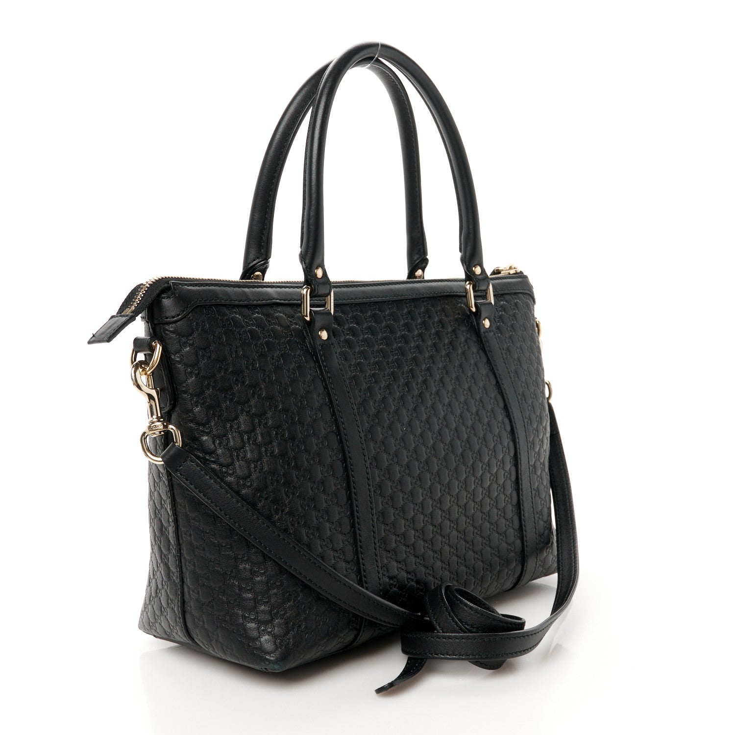 Gucci Soft Microguccissima Small Zippered Satchel Black 3 of 14
