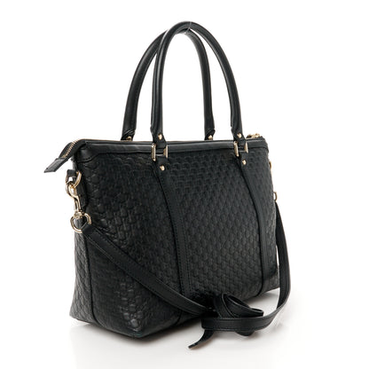 Gucci Soft Microguccissima Small Zippered Satchel Black 3 of 14