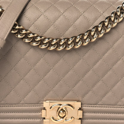 Chanel Caviar Quilted New Medium Boy Flap Grey 8 of 11