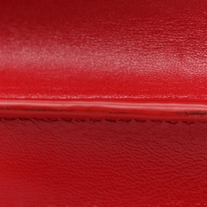 Bulgari Nappa Monochrome Serpenti Forever Large Maxi Chain Crossbody Bag Red 14 of 15