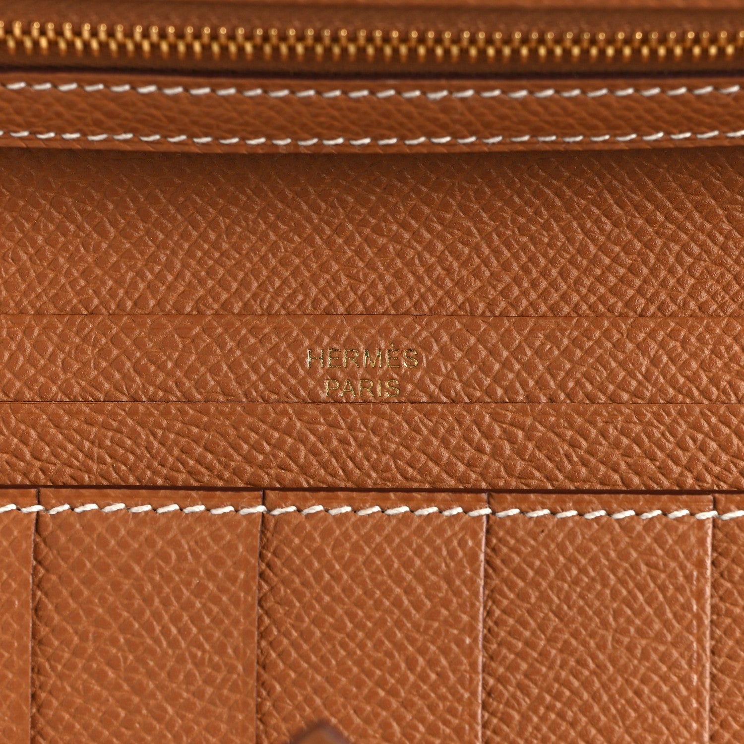 Hermes Epsom Bearn Gusset Wallet Gold 6 of 9