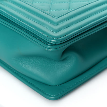 Chanel Calfskin Quilted Medium Boy Flap Turquoise 9 of 9