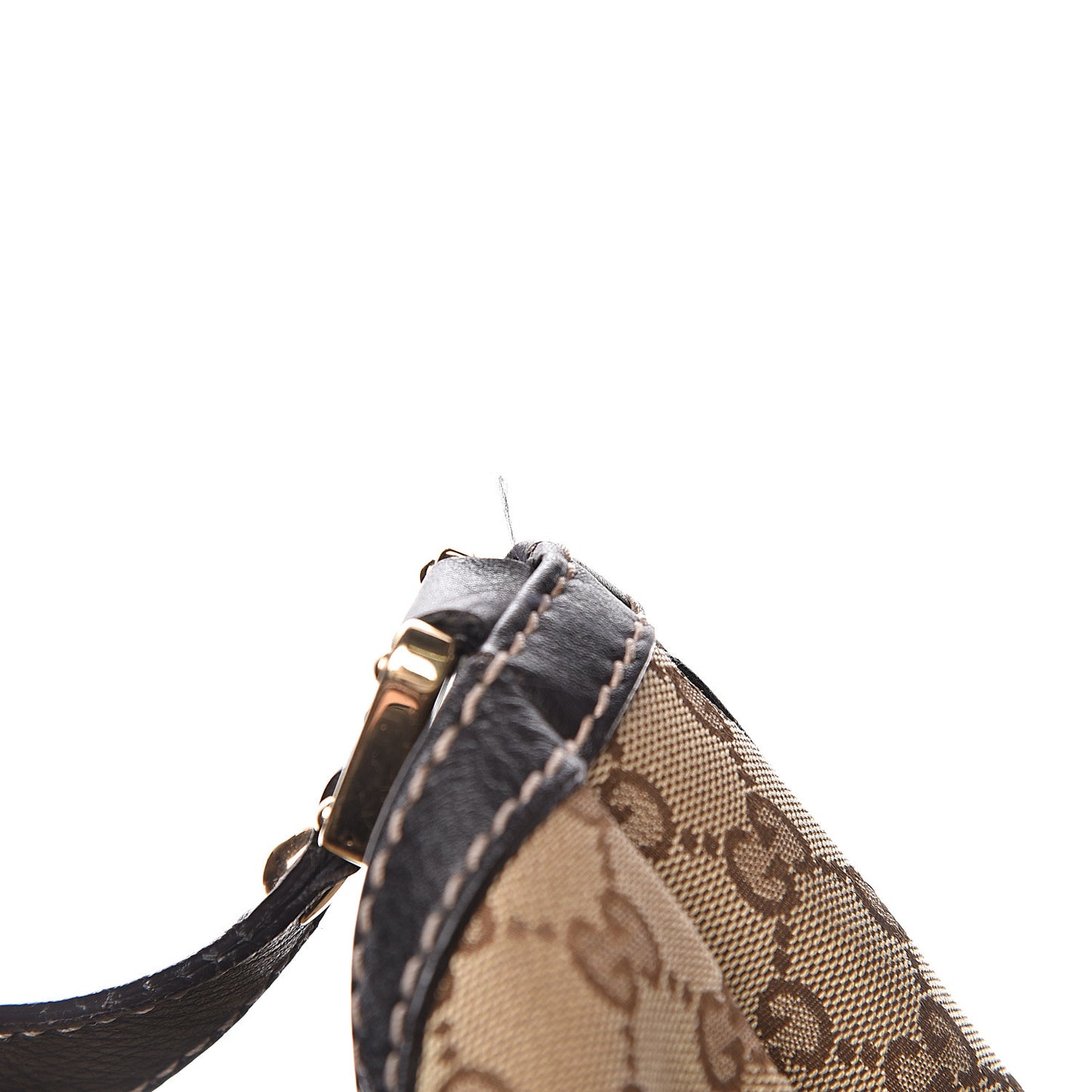 Monogram Large New Ladies Web Hobo Dark Brown