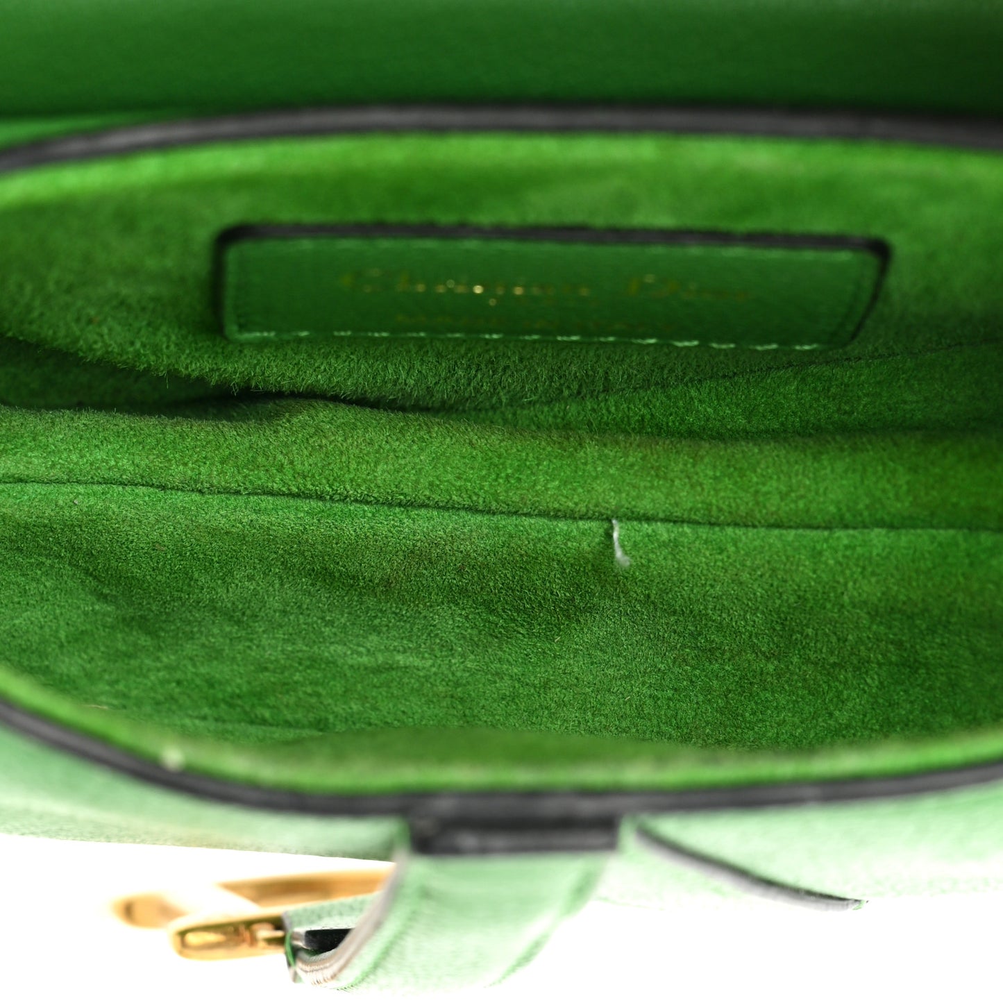 Goatskin Micro Saddle Bag Green