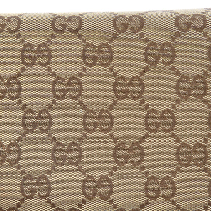 Gucci Monogram Margaux Calfskin Dice Compact Trademark Wallet Beige Ebony Cocoa 8 of 8
