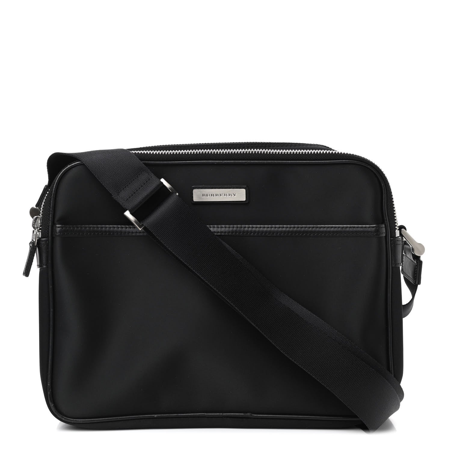 Burberry Nylon Zip Top Messenger Bag Black 1 of 7