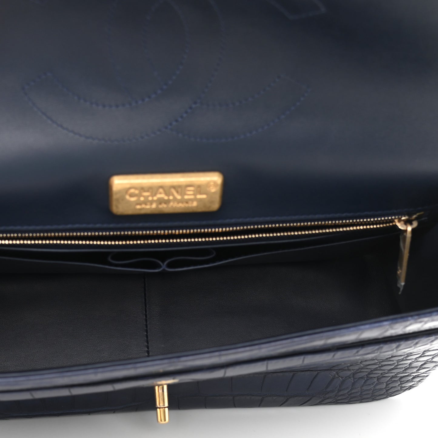 Alligator Jumbo Double Flap Blue