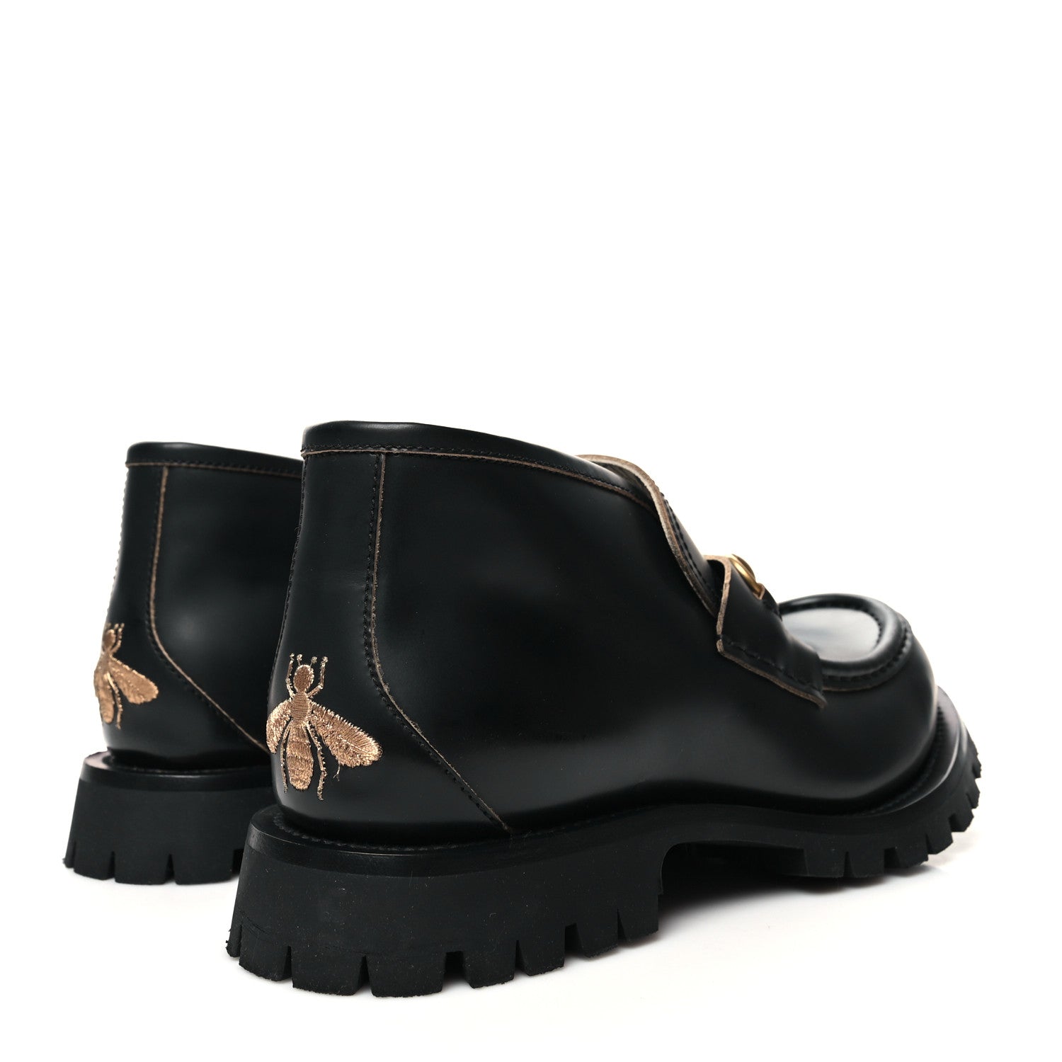 Gucci Cordovan Lux Mens Harald Horsebit Ankle Boots 9 Black 4 of 10
