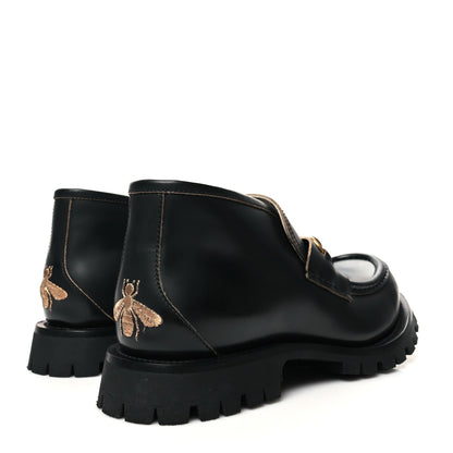 Gucci Cordovan Lux Mens Harald Horsebit Ankle Boots 9 Black 4 of 10