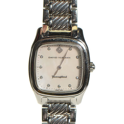 David Yurman Stainless Steel Diamond 32mm Thoroughbred Quartz Watch 1 of 8