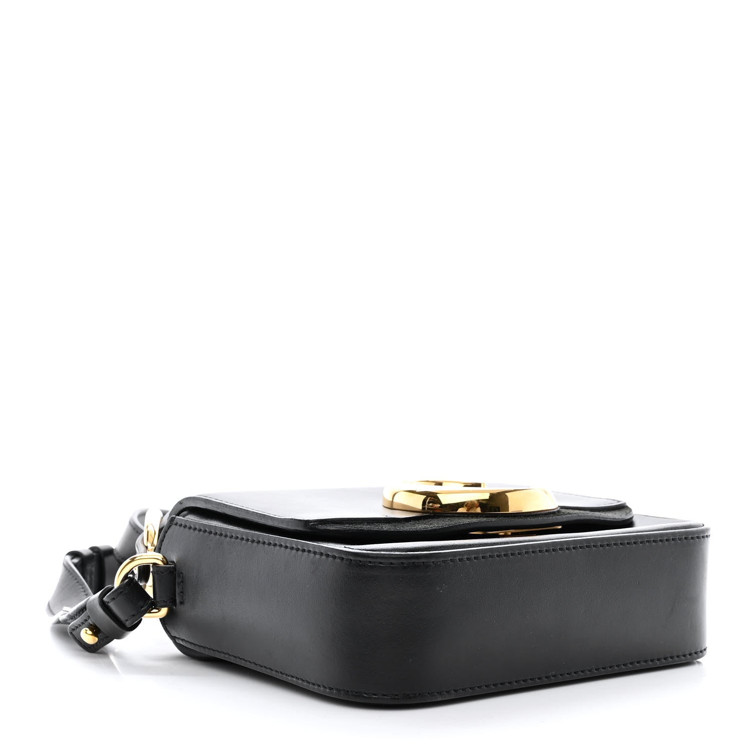 Chloe Shiny Calfskin Suede Mini C Double Carry Black 4 of 11