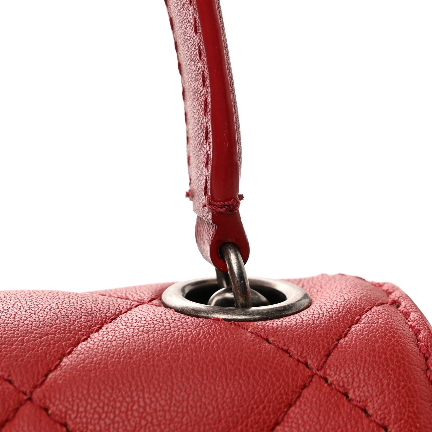 Chanel Lambskin Quilted Mini Natural CC Flap Red 15 of 16