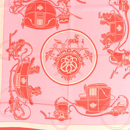 Hermes Silk Ex Libris Scarf 90 Rose Pale Corail Nacre 2 of 4